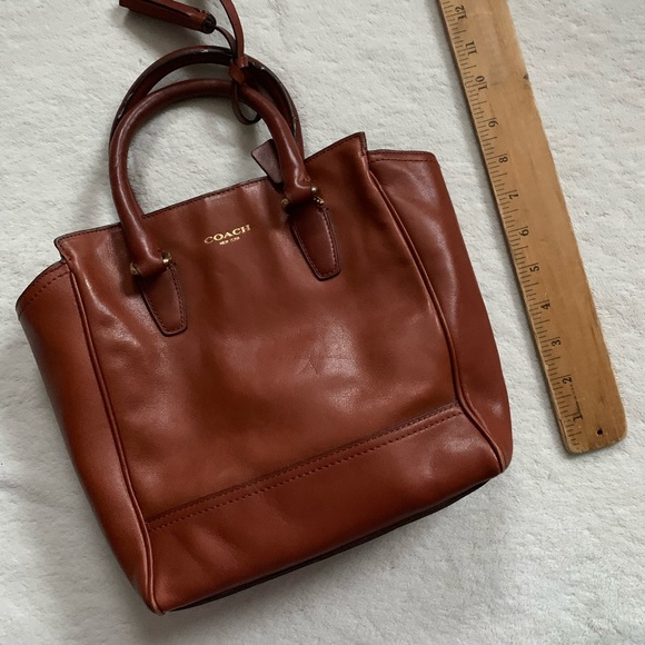 Coach Medium Leather Crossbody Tote - Picture 6 of 11